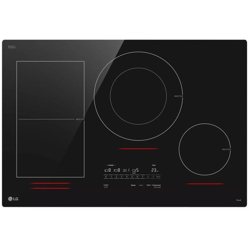 LG 30-inch Built-In Induction Cooktop with UltraHeat™ CBIH3017BE IMAGE 1