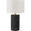 Monarch I 9619 Table Lamp - Black Resin / Ivory Shade IMAGE 1