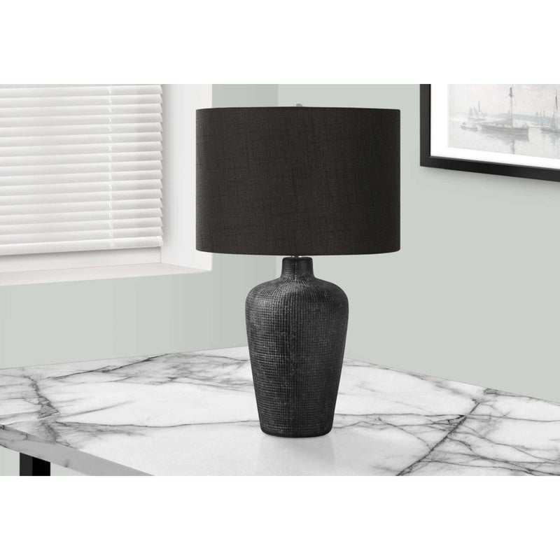 Monarch I 9621 Table Lamp - Black Ceramic / Black Shade IMAGE 2