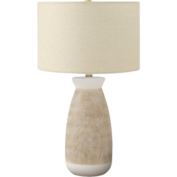 Monarch I 9724 Table Lamp - Cream Cermic / Beige Shade IMAGE 1