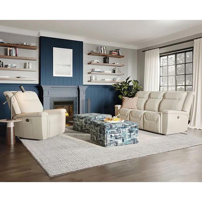 Palliser Strata Power Fabric and Leather Recliner with Wall Recline Strata 40123-31 Wall Hugger Power Recliner IMAGE 6