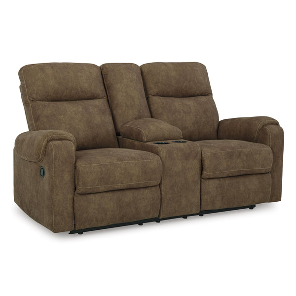 Signature Design by Ashley Edenwold Reclining Leather Look Loveseat with Console 1380594C IMAGE 1