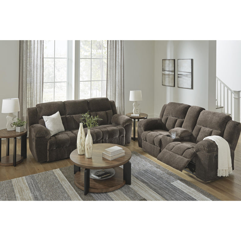 Signature Design by Ashley Frohn Reclining Fabric Loveseat with Console 3740794C IMAGE 10