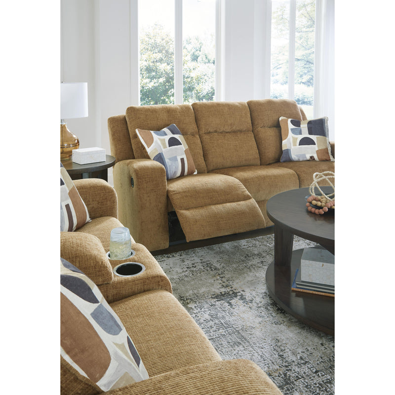 Signature Design by Ashley Kanlow Reclining Fabric Loveseat with Console 3860594C IMAGE 12