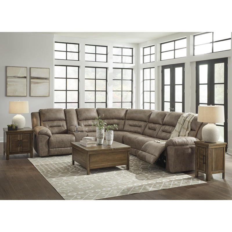 Signature Design by Ashley Ravenel Power Reclining Leather Look 4 pc Sectional 8310601C/8310677C/8310646C/8310675C IMAGE 4