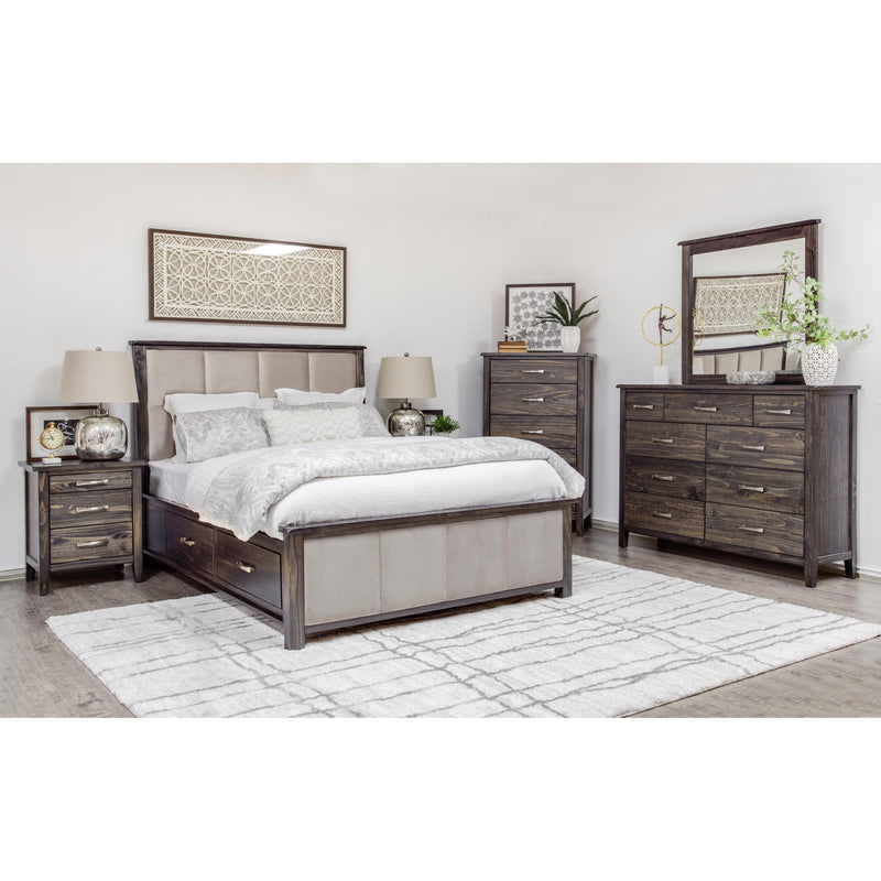 Mako Wood Furniture Scarlet King Bed with Storage 4100-ST-UP-SQ-K IMAGE 2