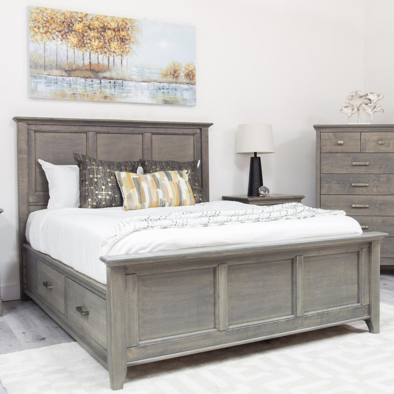 Mako Wood Furniture Acer King Bed with Storage Acer M-5800-ST-K King Storage Bed - Sand IMAGE 1