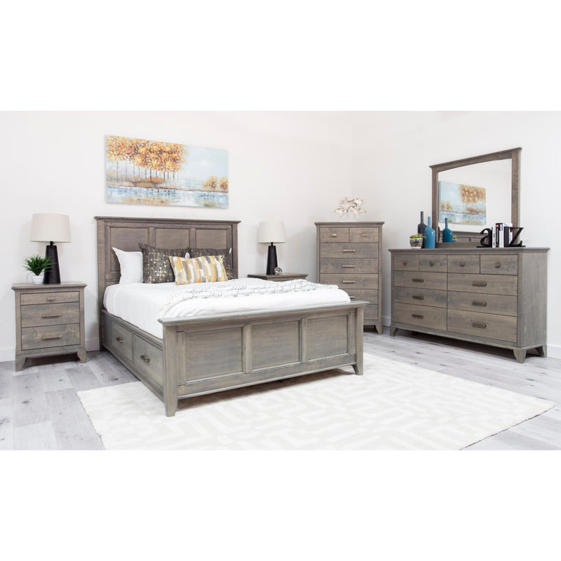 Mako Wood Furniture Acer King Bed with Storage Acer M-5800-ST-K King Storage Bed - Sand IMAGE 2