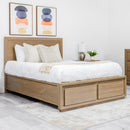  Mako Wood Furniture Wren Full Upholstered Bed with Storage DRSG-400-FBST-DBL IMAGE 1