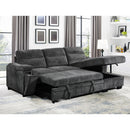  Primo International Savio 2 pc Sectional Sofa Bed - Slate IMAGE 4