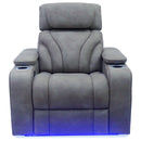 Synergy Home Furnishings Power Fabric Recliner K2193-85PHR-AIR-TEREMO-STEEL-BLUE IMAGE 4