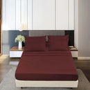 Star Night Import & Export Bedding Sheet Sets BSC68-001 Sheet Set - Burgundy (Twin) IMAGE 1