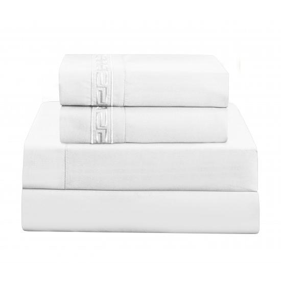 Star Night Import & Export Bedding Sheet Sets HLB001 Sheet Set - White (Twin) IMAGE 1