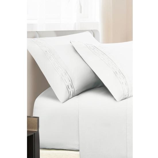 Star Night Import & Export Bedding Sheet Sets HLB001 Sheet Set - White (Twin) IMAGE 2