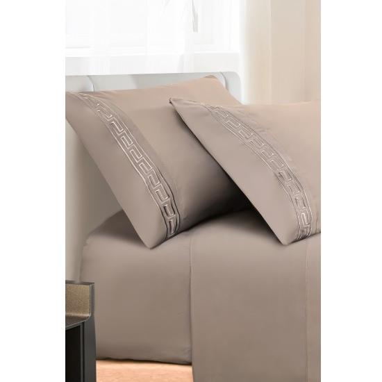 Star Night Import & Export Bedding Sheet Sets HLB001 Sheet Set - Taupe (Twin) IMAGE 2