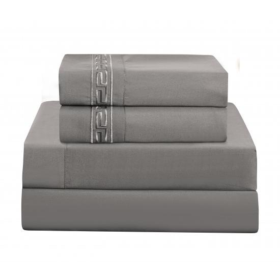 Star Night Import & Export Bedding Sheet Sets HLB001 Sheet Set - Grey (Twin) IMAGE 1