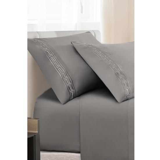 Star Night Import & Export Bedding Sheet Sets HLB001 Sheet Set - Grey (Twin) IMAGE 2