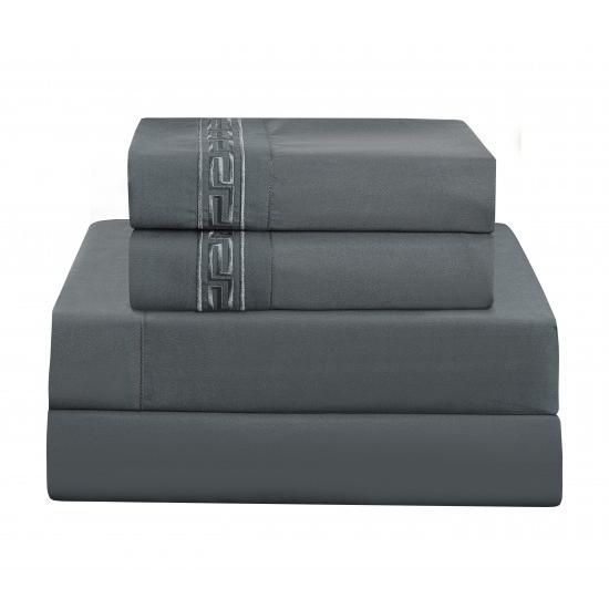 Star Night Import & Export Bedding Sheet Sets HLB001 Sheet Set - Charcoal (Twin) IMAGE 1