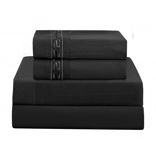 Star Night Import & Export Bedding Sheet Sets HLB001 Sheet Set - Black (Twin) IMAGE 1