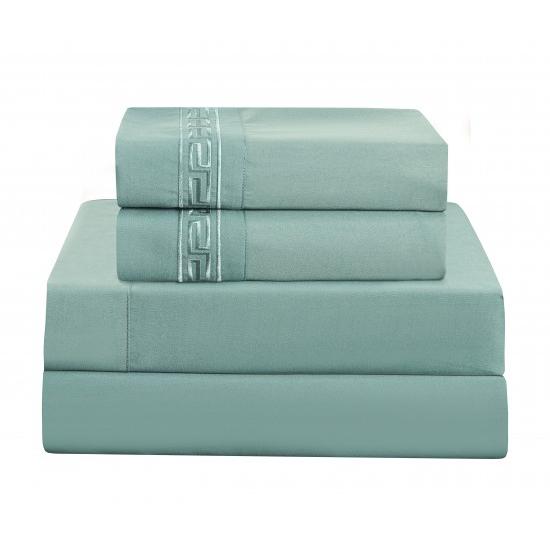 Star Night Import & Export Bedding Sheet Sets HLB001 Sheet Set - Aqua (Twin) IMAGE 1