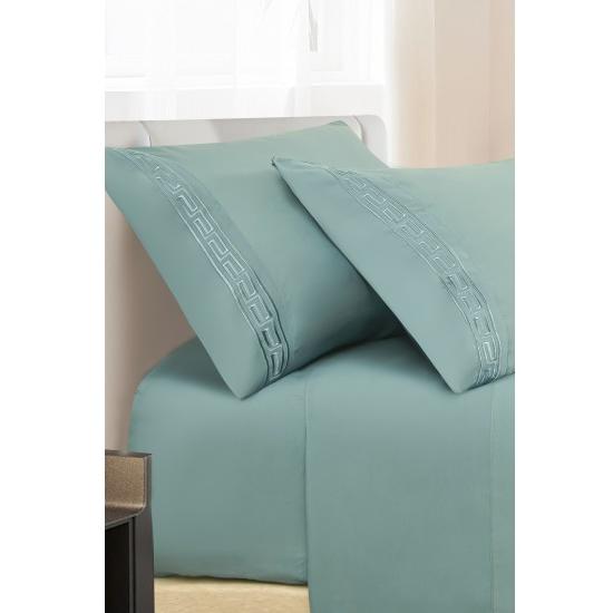 Star Night Import & Export Bedding Sheet Sets HLB001 Sheet Set - Aqua (Twin) IMAGE 2