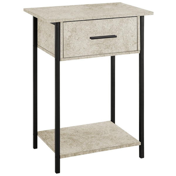 Monarch I 3818 Accent Table - Cream Stone/Black IMAGE 1