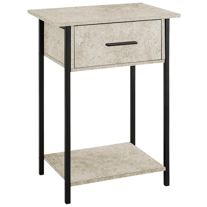 Monarch I 3818 Accent Table - Cream Stone/Black IMAGE 1