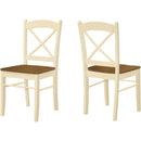 Monarch I 1325 Set of 2 Dining Chairs - Cream/Oak IMAGE 1