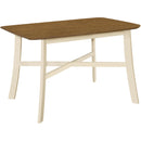 Monarch I 1328 Dining Table - Cream/Oak IMAGE 1