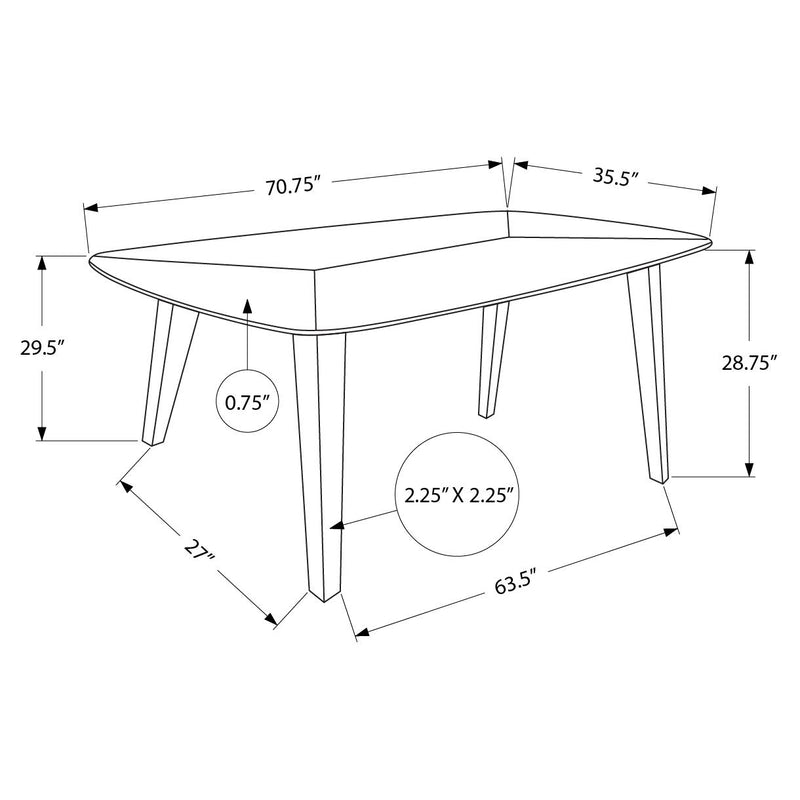 Monarch I 1364 Dining Table - Brown Walnut IMAGE 3