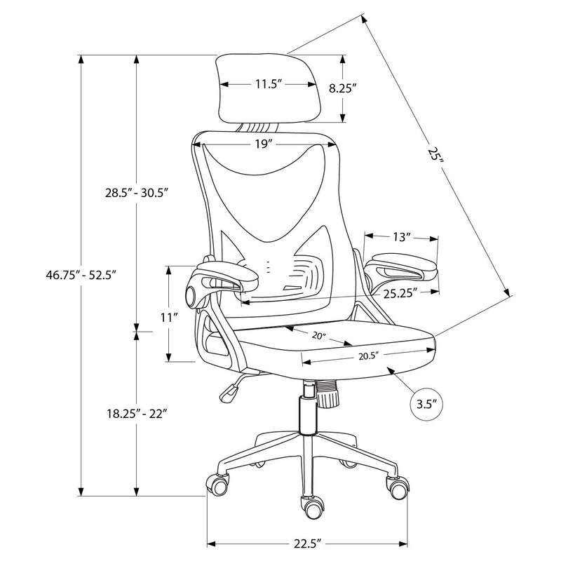 Monarch I 7334 Office Chair IMAGE 4