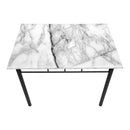 Monarch I 1014 5Pcs Dinette - White Marble Top/Black Metal IMAGE 6