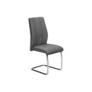 Monarch I 1061 39"H Dining Chair -/Grey Fabric/Chrome IMAGE 2