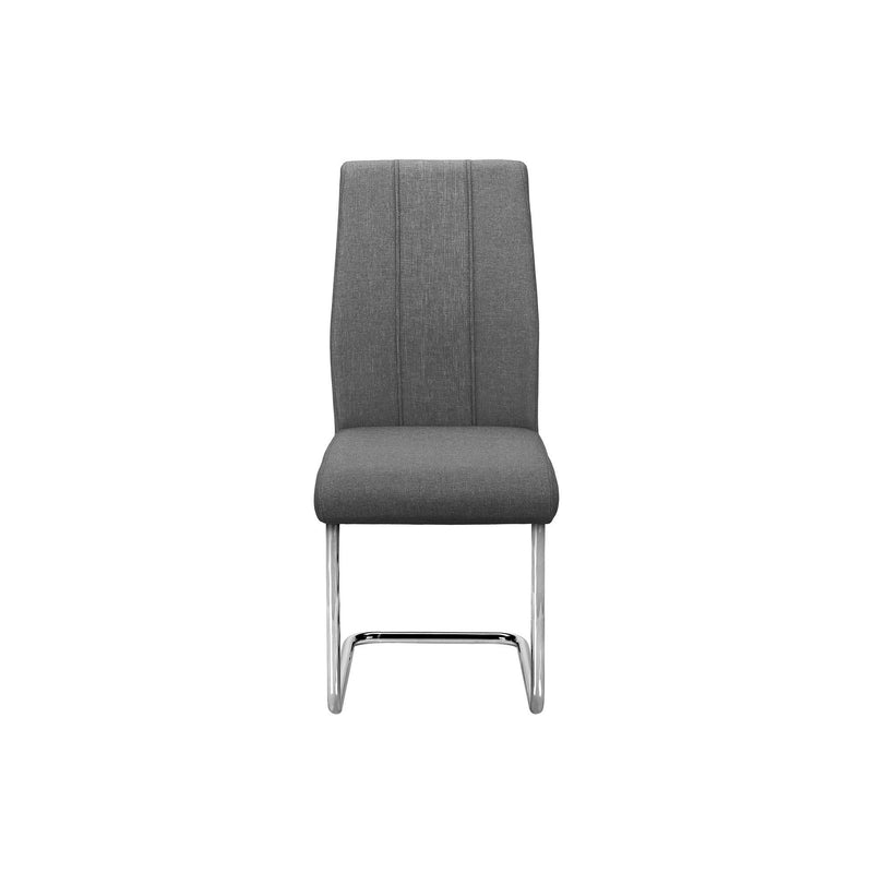 Monarch I 1061 39"H Dining Chair -/Grey Fabric/Chrome IMAGE 3