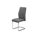 Monarch I 1061 39"H Dining Chair -/Grey Fabric/Chrome IMAGE 4