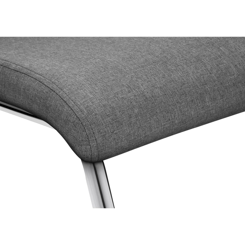 Monarch I 1061 39"H Dining Chair -/Grey Fabric/Chrome IMAGE 8