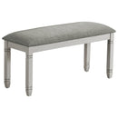 Monarch I 1257 41"L Bench - Upholstered Grey Fabric IMAGE 3