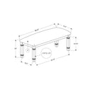 Monarch I 1257 41"L Bench - Upholstered Grey Fabric IMAGE 4