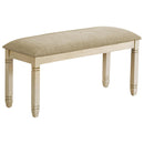 Monarch I 1266 41"L Bench - Upholstered Beige Fabric IMAGE 3