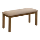 Monarch I 1317 42"L Bench - Brown Walnut/Beige Fabric IMAGE 3