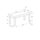 Monarch I 1317 42"L Bench - Brown Walnut/Beige Fabric IMAGE 4