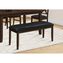 Monarch I 1334 48"L Bench - Espresso/Black Pu Seat IMAGE 1