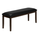 Monarch I 1334 48"L Bench - Espresso/Black Pu Seat IMAGE 3