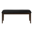 Monarch I 1334 48"L Bench - Espresso/Black Pu Seat IMAGE 4