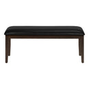 Monarch I 1334 48"L Bench - Espresso/Black Pu Seat IMAGE 6