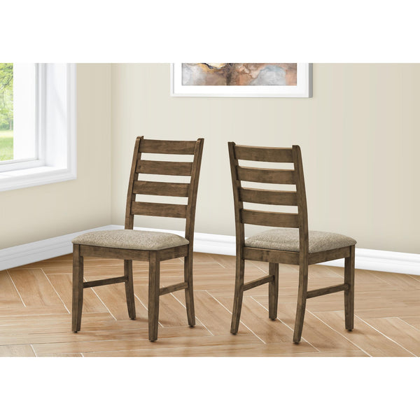 Monarch I 1342 38"H Dining Chair - Upholstered Brown Fabric IMAGE 1