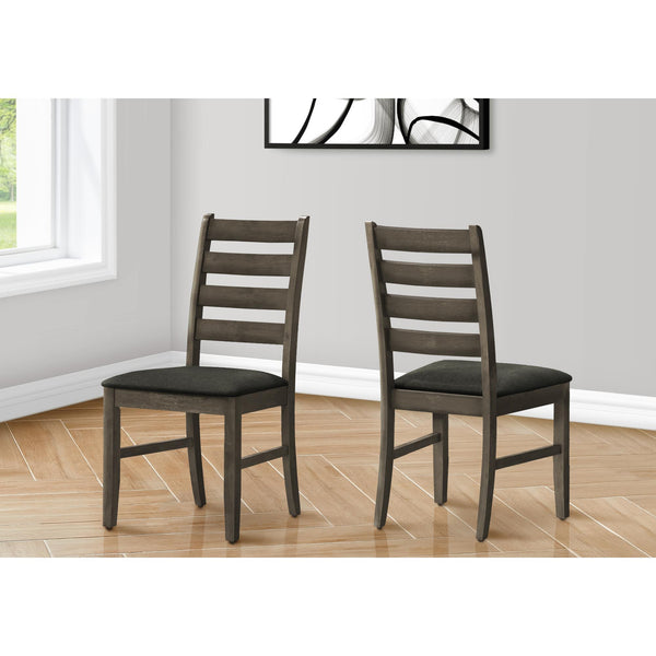 Monarch I 1347 38"H Dining Chair - Upholstered Dark Grey Fabric IMAGE 1