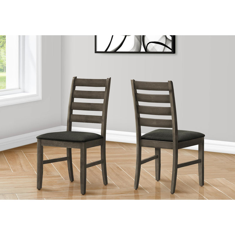 Monarch I 1347 38"H Dining Chair - Upholstered Dark Grey Fabric IMAGE 1