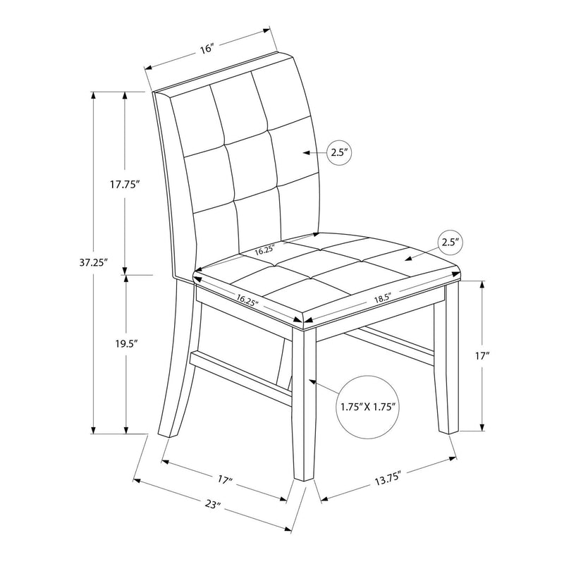 Monarch I 1376 37"H Dining Chair - Grey/Cream Fabric Seat IMAGE 11