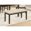 Monarch I 1377 44"L Bench - Grey/Cream Fabric Seat IMAGE 1